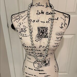 Elegant Silver Pearl Necklace